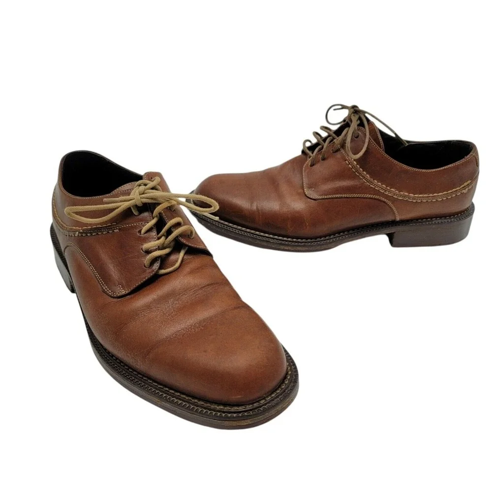 Cole Haan Country Derby‎ Dress Shoes Mens 8 D Brown Leather Lace Up G00165